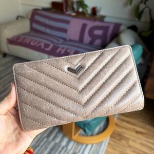 Botkier Taupe Quilted Chevron Wallet